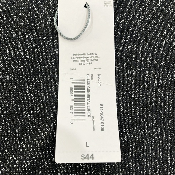 Liz Claiborne, Mock Neck Shirt Sleeve Top, Sz L, NWT - Picture 5 of 8